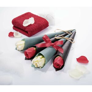 Magnet 3Pagen Mýdlová růže bílá+červená sada 4 ks