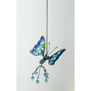 Magnet 3Pagen Závěsná dekorace "Tančící motýl" modrá