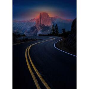 Umělecká fotografie Sunset Half Dome Yosemite, Jiahong Zeng, (30 x 40 cm)