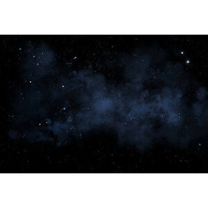 Umělecká fotografie night sky with bright stars and blue nebula, manuel_adorf, (40 x 26.7 cm)