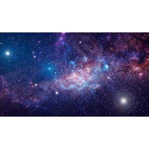 Umělecká fotografie Background of galaxy and stars, mik38, (40 x 22.5 cm)