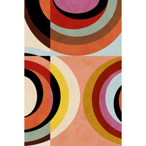 Ilustrace Warm Colors Bauhaus Geometry3, Ana Rut Bre, (26.7 x 40 cm)