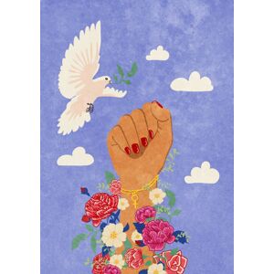 Ilustrace Feminist Fist, Raissa Oltmanns, (30 x 40 cm)