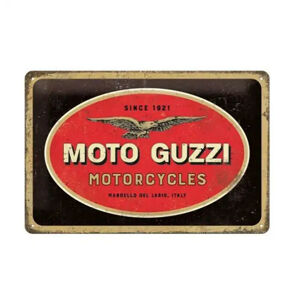 Plechová cedule Moto Guzzi Motorcycles, (30 x 20 cm)