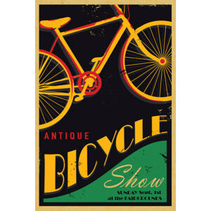 Ilustrace Antique bicycle poster design template, JDawnInk, (26.7 x 40 cm)
