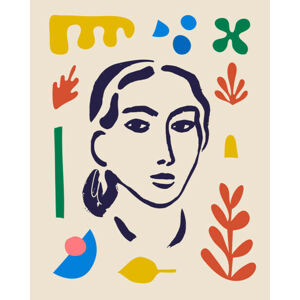 Ilustrace Vector woman art poster. Matisse inspired, MaryliaDesign, (30 x 40 cm)
