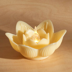 Magnet 3Pagen LED svíčka "Lotosový květ" žlutá