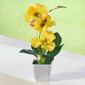 Magnet 3Pagen Maceška v květináči žlutá