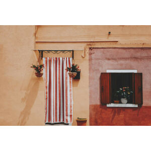 Umělecká fotografie front door and colorful windows in, Carol Yepes, (40 x 26.7 cm)