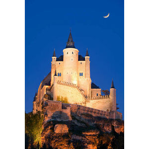Umělecká fotografie Segovia castle Illuminated, Travelpix Ltd, (26.7 x 40 cm)