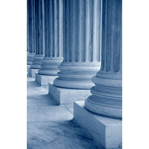 Umělecká fotografie Classical columns, low section (blue toned), Grant Faint, (26.7 x 40 cm)