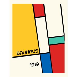 Ilustrace Bauhaus Geometric Design Retro, Retrodrome, (30 x 40 cm)