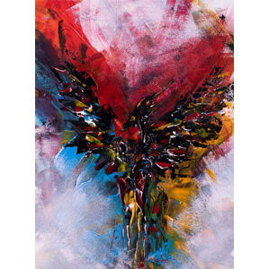 Ilustrace Colorful abstract painting of a phoenix bird, jc_design, (30 x 40 cm)