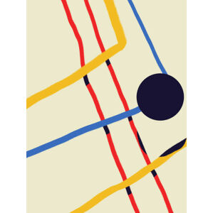 Ilustrace Vertical poster Balanced 3d line forms, La Cassette Bleue, (30 x 40 cm)