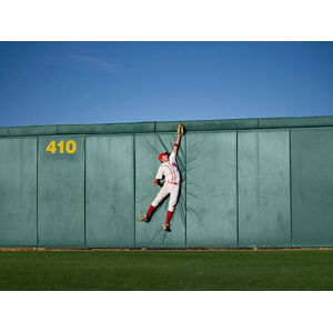 Umělecká fotografie USA, California, San Bernardino, baseball player, Donald Miralle, (40 x 30 cm)