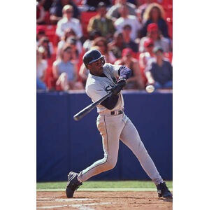Umělecká fotografie Baseball player swinging at ball, Getty Images, (26.7 x 40 cm)