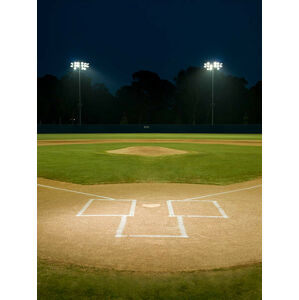 Umělecká fotografie Baseball field at night, Whit Preston, (30 x 40 cm)