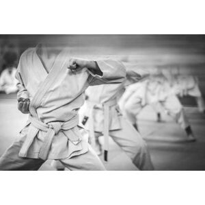 Umělecká fotografie Elbow punch in karate. Children's training., uladzimir_likman, (40 x 26.7 cm)