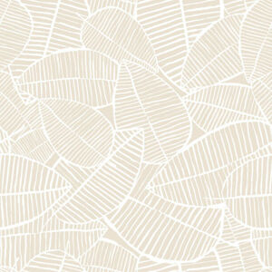 Ilustrace Vector seamless watercolor leaves pattern. Beige, Betelgejze, (40 x 40 cm)