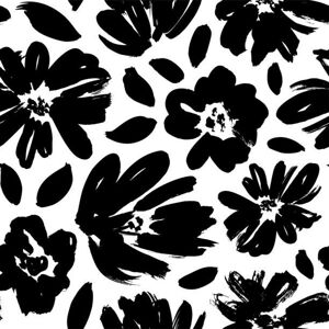 Ilustrace Plain floral drawing seamless pattern., Asya_mix, (40 x 40 cm)