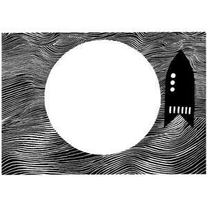 Ilustrace Space Ship Moon, CSA Images, (40 x 30 cm)