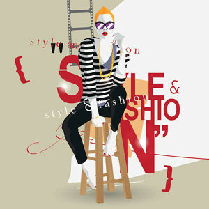 Ilustrace Fashion teenage girl., Verlen4418, (40 x 40 cm)