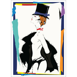 Ilustrace Cabaret girl, Verlen4418, (30 x 40 cm)