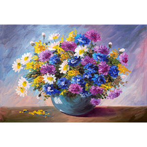 Ilustrace oil painting - bouquet of wildflowers, Max5799, (40 x 26.7 cm)