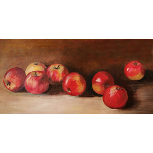 Ilustrace Acrylic painting with eight red apples, mitza, (40 x 20 cm)