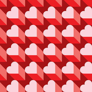 Umělecká fotografie Seamless Heart Pattern. Ideal for Valentine's, VectaRay, (40 x 40 cm)