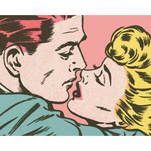 Umělecká fotografie Couple Kissing, CSA-Printstock, (40 x 30 cm)
