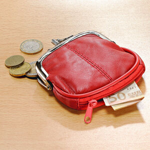 Magnet 3Pagen Kožená peněženka červená