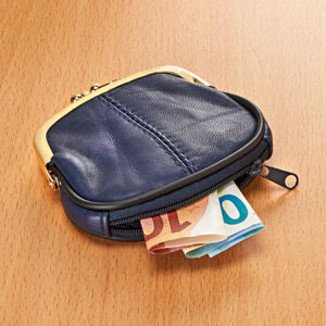 Magnet 3Pagen Kožená peněženka tmavě modrá