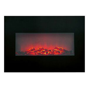 Magnet 3Pagen Nástěnný elektrický LED krb MEMPHIS černá 66x46x13 cm, 1800 W