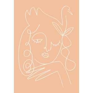 Ilustrace Swan Woman Peach, Pictufy Studio, (26.7 x 40 cm)