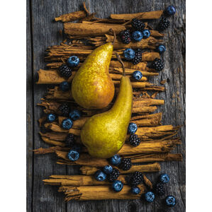 Umělecká fotografie Pears and cinammon, Alan Shapiro, (30 x 40 cm)