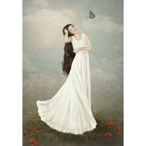 Umělecká fotografie Girl and Butterfly, nizha2, (26.7 x 40 cm)