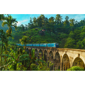 Umělecká fotografie Train passing over Nine Arch Bridge, graphixel, (40 x 26.7 cm)