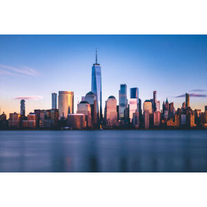 Umělecká fotografie Freedom Tower and Lower Manhattan from New Jersey, cmart7327, (40 x 26.7 cm)