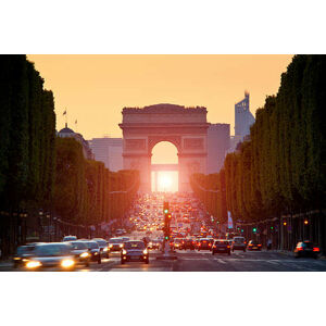 Umělecká fotografie Paris, Arc de Triomphe at sunset, Sylvain Sonnet, (40 x 26.7 cm)