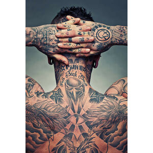 Umělecká fotografie Tattoo artist back, MediaProduction, (26.7 x 40 cm)