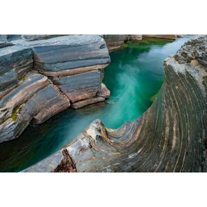 Umělecká fotografie Turquoise River Abiskojakka, Abiskojakka, flows through, imageBROKER/Gerhard Zwerger-Schoner, (40 x 26.7 cm)