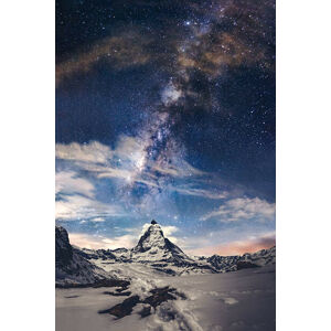 Umělecká fotografie Matterhorn and Milky way, Pathara Buranadilok, (26.7 x 40 cm)