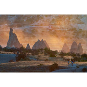 Umělecká fotografie Sunset image of the rock formations, Izzet Keribar, (40 x 26.7 cm)