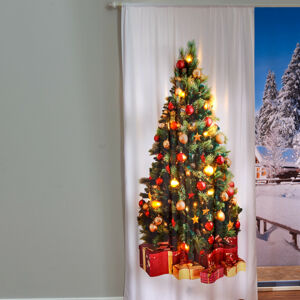 Magnet 3Pagen LED záclona na dveře "Vánoční stromek"