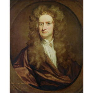 Umělecká fotografie Portrait of Isaac Newton, 1702, Kneller, Godfrey, (30 x 40 cm)