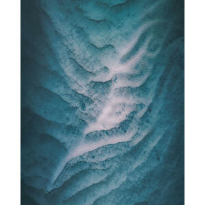 Umělecká fotografie Aerial shot of river bed textures,, Abstract Aerial Art, (30 x 40 cm)