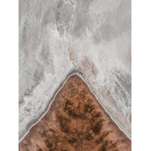 Umělecká fotografie Triangular shaped land mass at the, Abstract Aerial Art, (30 x 40 cm)