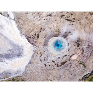 Umělecká fotografie Aerial overhead view of geyser, Geysir, Iceland, Matteo Colombo, (40 x 30 cm)