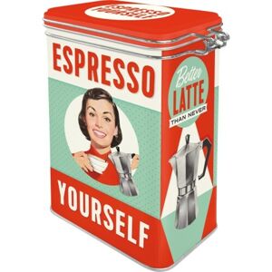 Plechová dóza s klipem Espresso Yourself